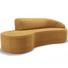 Sofá 5 Lugares Curvo Sala de Estar Living Firenze Direito D02 Prime Bo