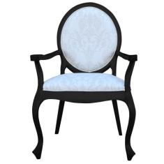 Poltrona Decorativa Sala de Estar Base Madeira Maciça Adrie Sarja Bege