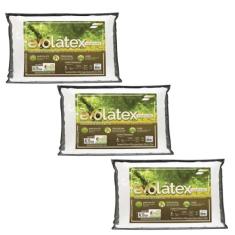 Kit com 3 Travesseiros Evolátex 16cm - Fibrasca
