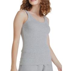 Camiseta Regata Feminina Hering N1te, Cinza, M