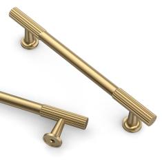 Asidrama Pacote com 10 puxadores de armário de cozinha de bronze champanhe de 128 mm, puxadores de armário de cozinha, puxadores de armário de cozinha para puxadores de gaveta de armário