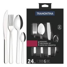 Faqueiro 24 Peças Tramontina Malibu Aço Inox Liso