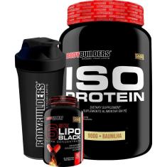 Kit Whey Iso Protein 900g + 6 Six Lipo Blck 60 caps + Coqueteleira - Bodybuilders-Unissex