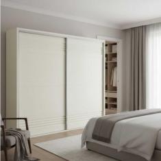 Guarda Roupa 100% MDF Casal 2,67m com 2 portas de correr TW603 Dalla C