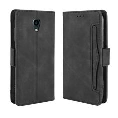 Capa com compartimento para cartão para Kyocera DIGNO BX, capa flip de couro para Kyocera DIGNO BX, capa magnética retrô para celular, capa carteira de telefone com compartimentos para cartões