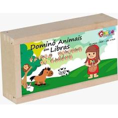 LIBRAS - DOMINO ANIMAIS - MDF - 28PC - CX. MDF
