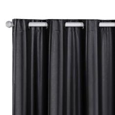 Cortina Blackout PVC corta 100 % a luz 2,80 m x 2,30 m Preto - Bella V
