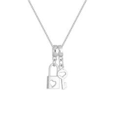 Colar Pingente Love Banhado a Prata 925 - Work Semijoias, 50 cm