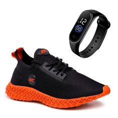 Tênis Masculino Conforto, Desempenho e Versatilidade para uma vida Ativa + Relógio Digital Fino-Masculino