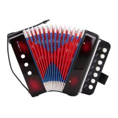 Acordeão de Botão, Controle de 7 Teclas, Acordeão Infantil, 2 Baixos, Musical Educacional para Crianças, Instrumentos de Acordeão, Brinquedo de Acordeão de Botão para Crianças,