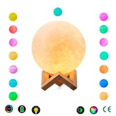 Umidificador Aromatizador Climatizado De Ar Abajur Lua Cheia - DESERT 