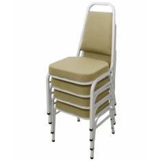 Kit com 4 Cadeiras Empilháveis Linha Hotel Plus Bege