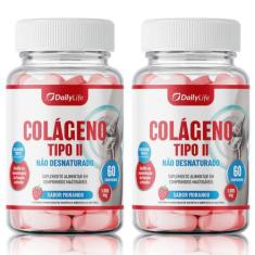 Kit 2x Colágeno Tipo II Não Desnaturado Suplemento Mastigável Sabor Mo