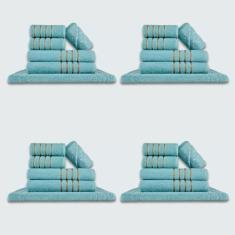 Jogo de Toalhas 24 pçs Coleção Montreal 100% Algodão Verde - Toalhas B