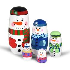 Bonecas russas matryoshka bonecas de Natal 5pcs Russi
