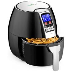 Fritadeira Elétrica AirFryer sem Óleo, Capacidade 3.5L, Aço Inoxidável, 1400W, 110v, NUTRICHEF PKAIRFR54, Preto