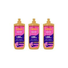 Creme Para Pentear Niely Gold 500Ml Salva Fios-Kit C/3Un