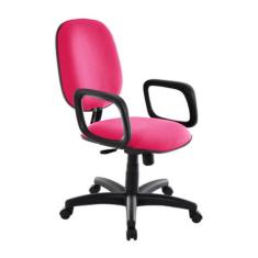 Cadeira Diretor para Escritório com Braços Linha Uno Rosa