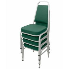 Kit com 4 Cadeiras Empilháveis Linha Hotel Plus Verde