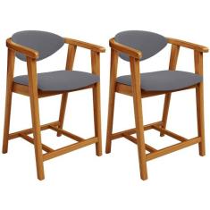 Kit 02 Banquetas Baixa Para Cozinha Sala Jantar Bancada Cecília L02 Su