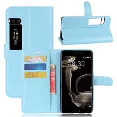 Capa carteira MEIZU Pro 7 Plus, capa carteira flip de couro PU premium com compartimento para cartão, suporte e fecho magnético [capa interior à prova de choque de TPU] Compatível com MEIZU Pro 7 Plus