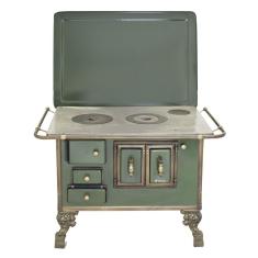 Fogão A Lenha Barroco Venâncio Com Tampa 03 Verde 3bdtvd