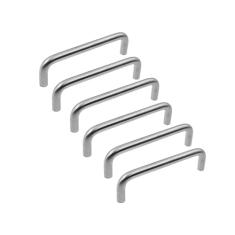TTZEZE Puxador de armário, puxador de gaveta SUS304, puxador de armário em forma de U, maçaneta de porta prata sólida em forma de D, ferragens industriais resistentes de armário central de 100 mm/10