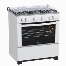 Fogao 5 Bocas Venax Gaudi Mesa Inox GIIi Branco Gas Glp