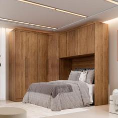 Guarda Roupa Modulado Casal Safira 010 em MDF Com 8 Portas e 3 Gavetas