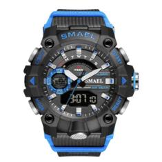 Relógio de Pulso Masculino novo Smael Cronômetro 8040 Militar à prova d´água (Azul)