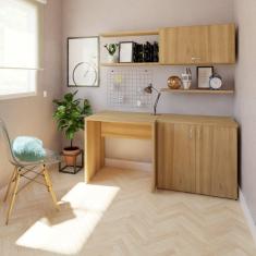 Mesa Reta Corp 25mm 80 cm Bramov Móveis Carvalho Mel