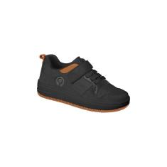 Tênis Infantil Masculino Ortopé Bliss Preto/Laranja