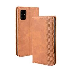 Capa para Samsung Galaxy A51 5G, capa flip carteira com suporte de couro para Samsung Galaxy A51 5G, capa magnética retrô para celular, capa carteira com compartimentos para cartões