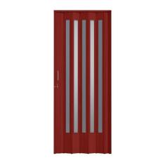 Porta Sanfonada PVC Plastporta 210x72cm Translucida BCF Mogno