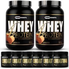 Kit 2 Whey 4 Protein 900g + 6 Creatinas-Unissex