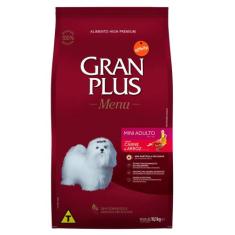 Ração Gran Plus Menu Cães Adultos Mini Carne e Arroz, 10,1kg