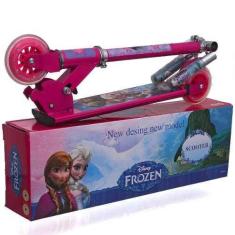 Patinete Infantil Menina 3 Rodas Gel Freio Frozen