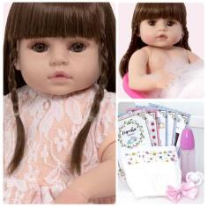 Boneca Reborn Corpo de Vinil Princesa Valentina Completa - Cegonha Reb