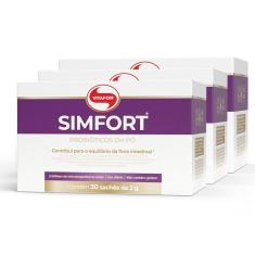 Kit 3 Simfort Mix De Probióticos Vitafor 30 Sachês De 2g