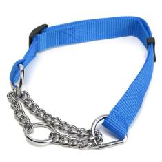 Coleira Ajustavel Caes Cachorro Corrente 2 cm Elo Torcido Pet Treinamento Passeio