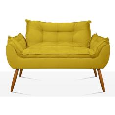 Namoradeira Opala Sofá Confortável ? Balaqui Decor Cor:amarelo