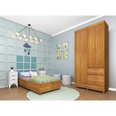 Guarda Roupa Infantil 4 Portas Oregon Cinamomo