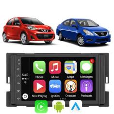 Kit Multimidia Android March Versa 2014 - 2020 7 Pol Carplay Wifi GPS 