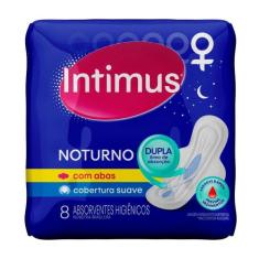 Absorvente Noturno Cobertura Suave Com Abas Intimus 8 Unidades