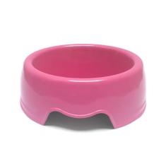 Comedouro Redondo de Plástico Pote Bowl para Ração ou Água para Alimentar Animais de Estimação Filhotes e Adultos, Cães, Cachorros e Gatos - São Bendedito Pet (Rosa, 1700 ml)