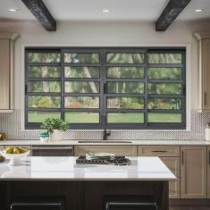 Janela Elite com Travessas 4 Folhas Moveis 100 X 120 Vidro Liso