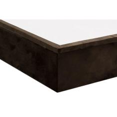 Cama Box Baú Universal Casal Suede Brown (138x188x35) - Costa Rica