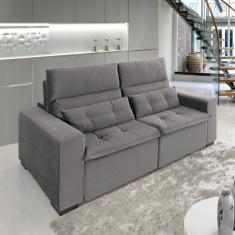 Sofá Retrátil E Reclinável 2 Lugares 220cm Essence Cinza