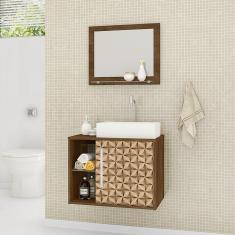 Gabinete Armário Banheiro Nilo Com Pia