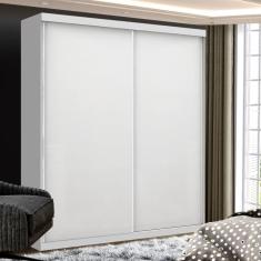 Guarda-Roupa Solteiro 2 Porta de Correr Luna Espresso Móveis Branco